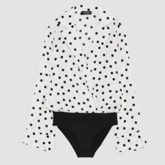 Zara Polka Dot Bodysuit - Picture 2 of 8